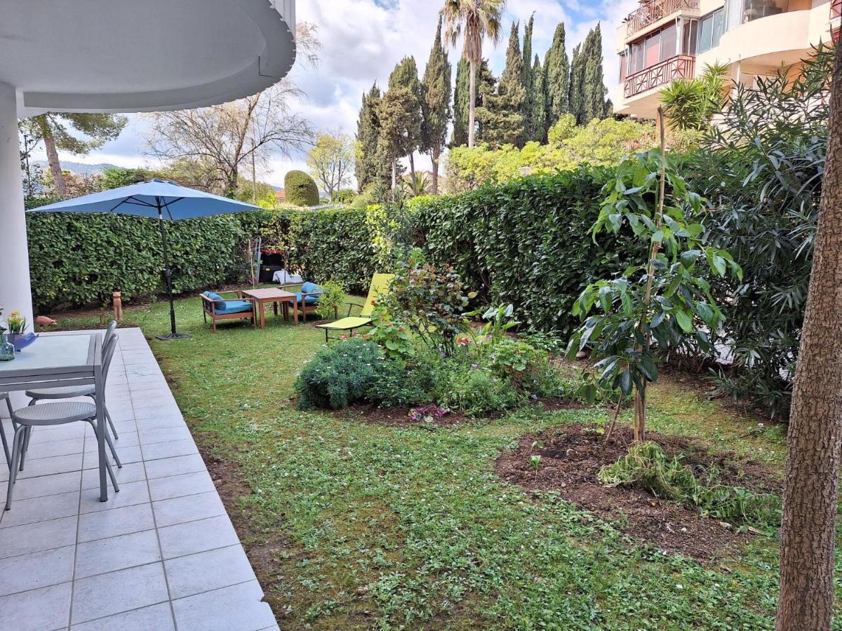 Charmant Appartement Residentiel Avec Terrasse, Jardin Privatif Et Piscine A Cannes คานส์ ภายนอก รูปภาพ